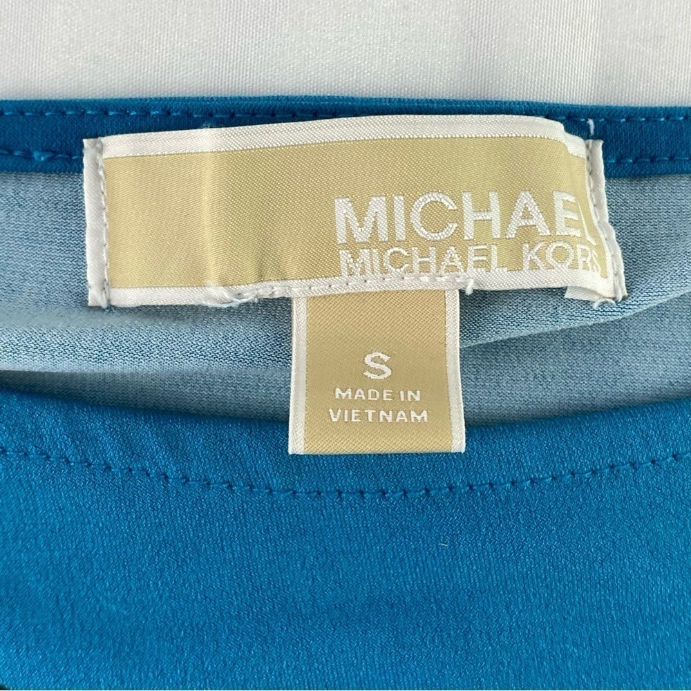 Michael Michael Kors turquoise blue butterfly sleeve blouse, S - Picture 4 of 11